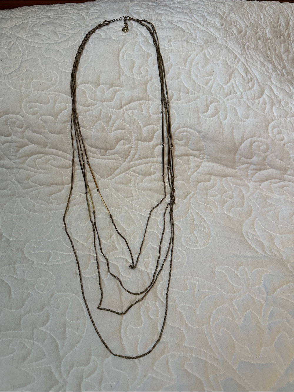 Jessica Simpson Layered Bronze-Tone Multi Strand Necklace